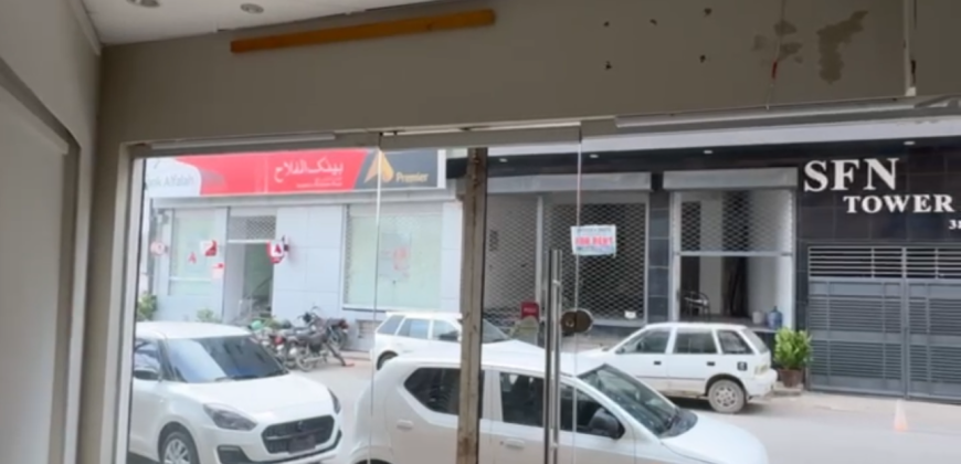 Commercial shop available for rent at main mujahid.